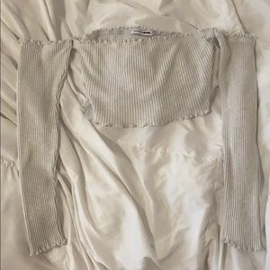 FashionNova off the should cropped long sleeve